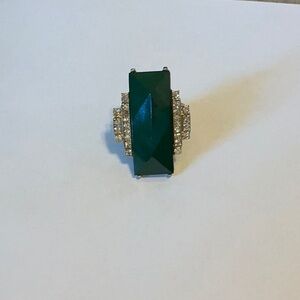 Green Stretch Band Ring